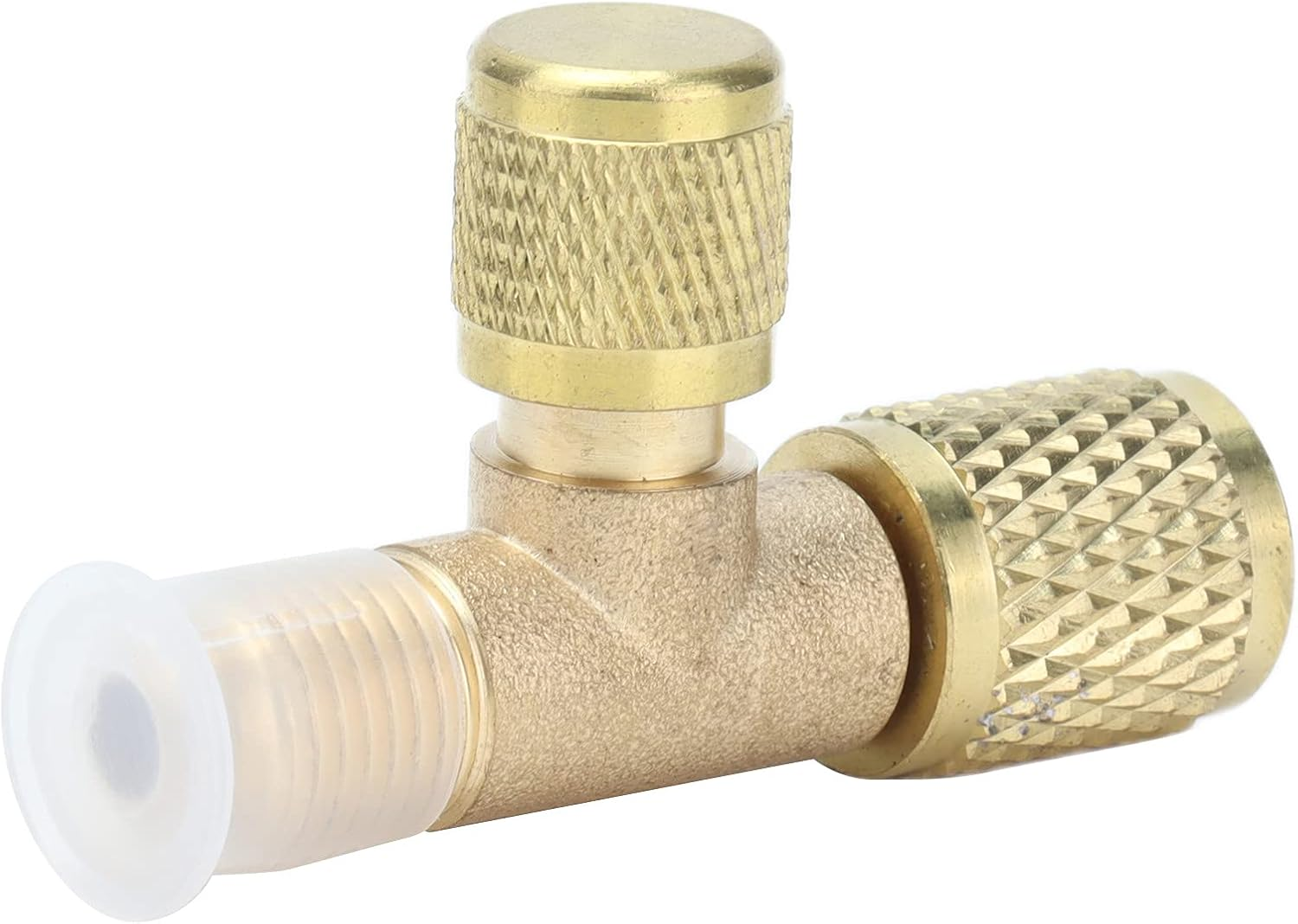 1/4SAE Exhaust Valve, Refrigerant Pressure Bleed Valve, Air Conditioning Refrigeration Adapter Valve for R22 R12 R134