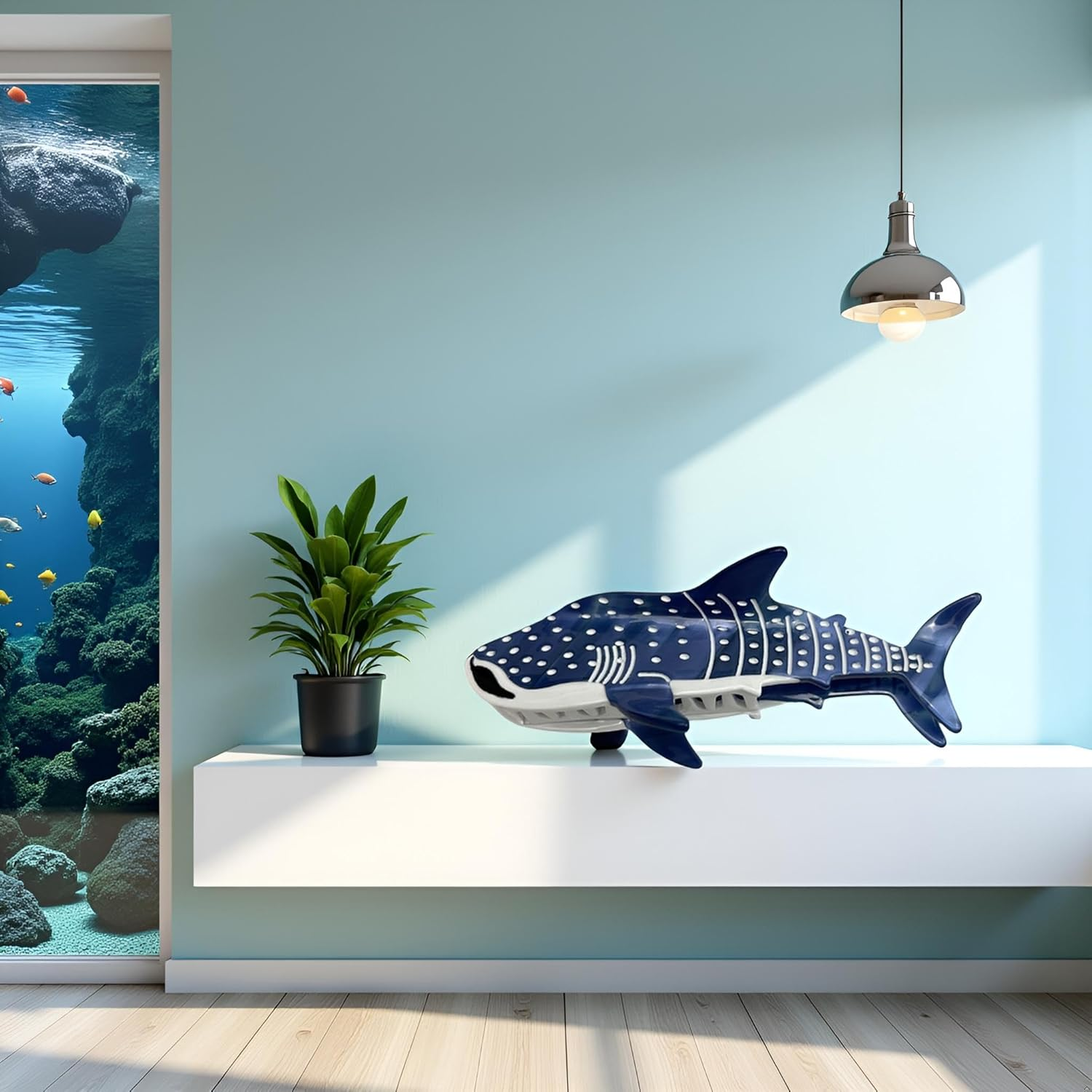 Blue Shark Whale Claw Clips,Unique Ocean Animal Hair Clips,Cellulose Acetate Big Hair Clips, Cute Fashion Nonslip Hairpin Catch,Hair Accessories for Women Girls Thick and Thin Hair,Hair Claws