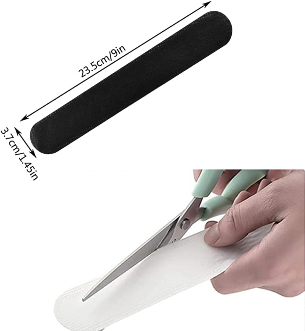 ZUJIACUN 60 Pieces Hat Sweat Liner for Cap Absorbent Sweat Shields Pad for Hats Strips Black and White for Women Men image number 1