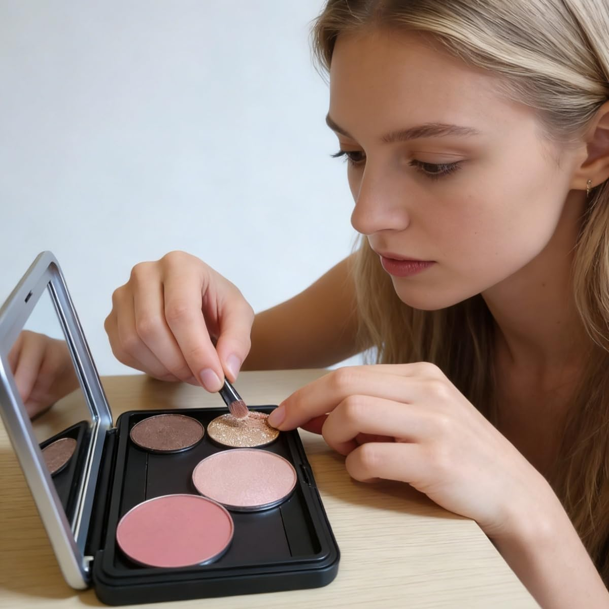 Empty Magnetic Palette Eyeshadow Makeup Palette with Mirror for Eyeshadow Lipstick Blush 1 Piece (M, Gram, 1) image number 2