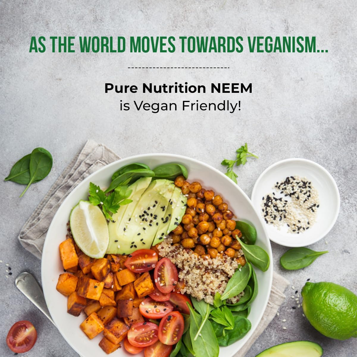 Pure Nutrition Neem Capsules 700Mg, 60 Count. Herbal Skin Supplement. Neem Extract Supplement Equivalent to 2600Mg Neem Leaf and Bark Powder. Gluten Free | Non-Gmo image number 2