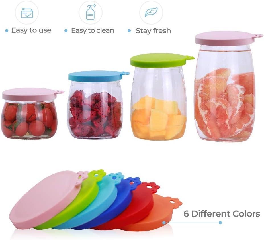 Yobbai 6 Pack Pet Food Can Lids, Food Safe BPA Free & Dishwasher Safe, Can Covers Most Standard Size Dog and Cat Can Tops image number 1