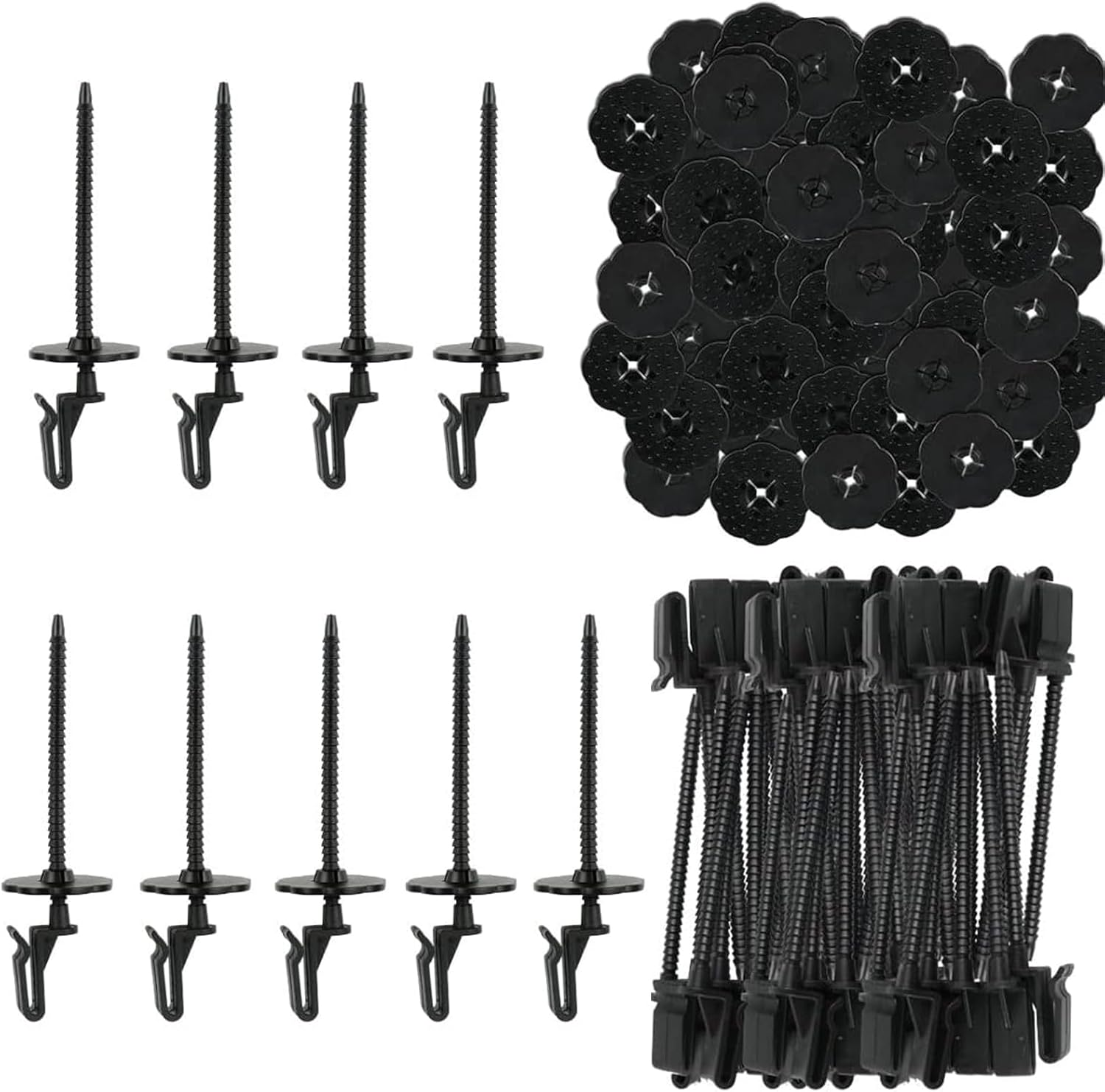 50 Sets Solar Panel Mesh Clips, Fence Panel Fastener Kit for Bird & Critter Guard, Nylon Roof Clips to Stop Pigeon Bird Access, Animal Guard Wire Mesh Fixing Kit for Outdoor Use image number 3