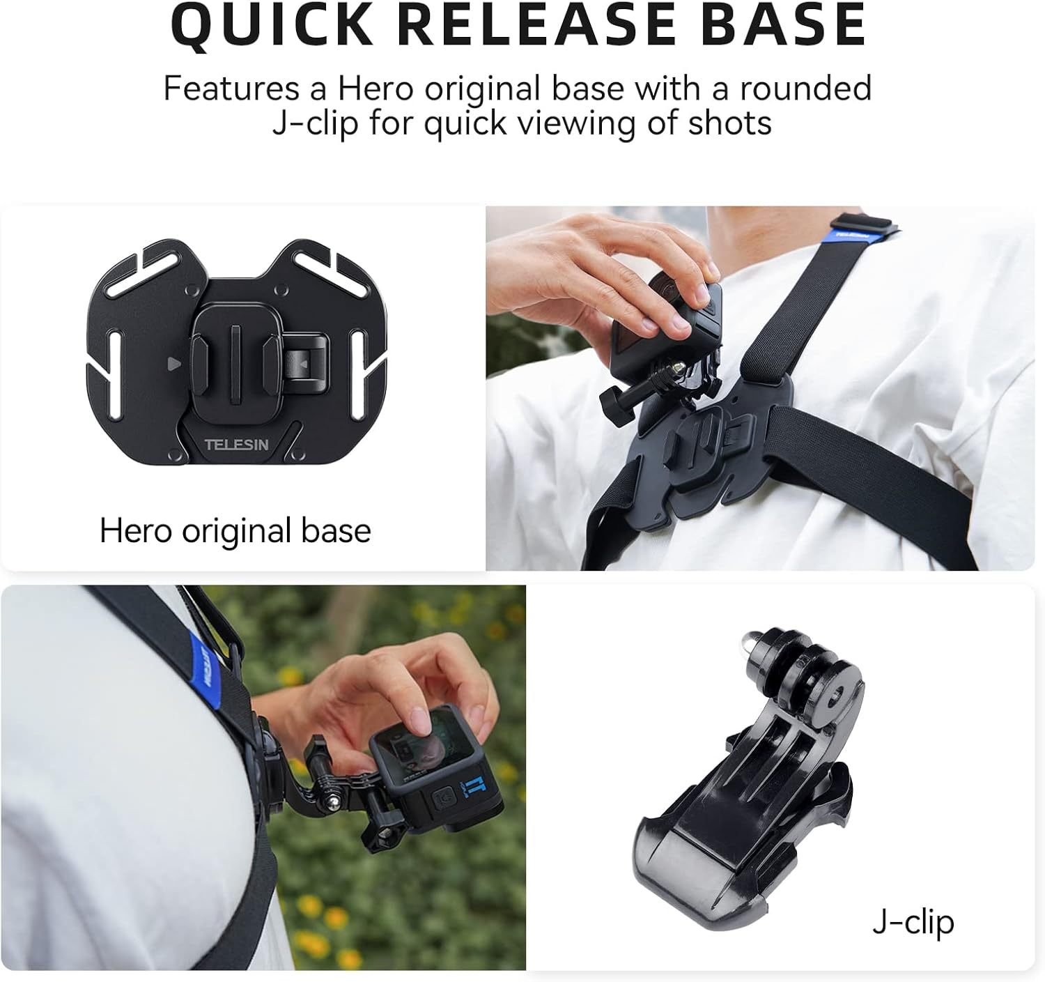 TELESIN Vest Chest Strap Mount for GO PRO DJI Insta360 Phone,Shoulder Chest Belt Quick Release Holder with Phone Clip for Hero 11 Insta360 X3 X2 DJI Osmo Action Camera Iphone Samsung AKASO POV Vlog image number 6