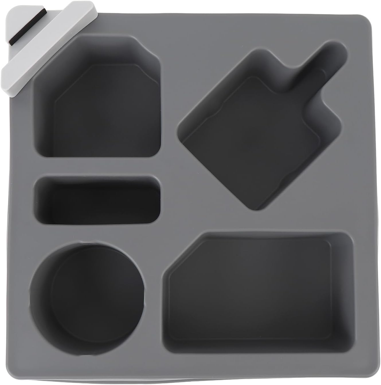 Sofa Cup Holder Rotating Tray Gray for Snacks Beverage Remote Couch Caddy image number 1