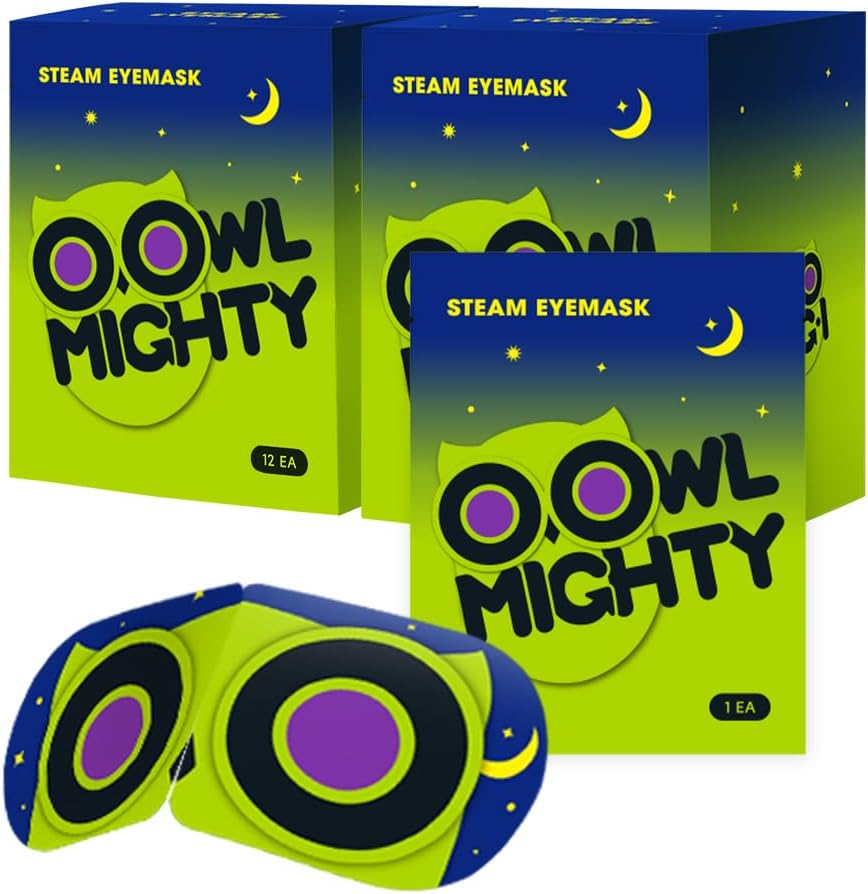 Oowl Mighty Steam Eye Mask for Dry Eyes, Self Heating Eye Compression for Stress Relief, Disposable Eye Mask for Relaxation, Travel Home Office Gifts, 24 Packs, Unscented image number 4