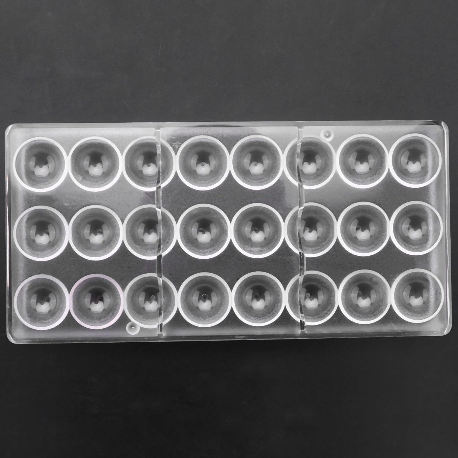 6X 24 Holes Semi Sphere Chocolate Mould Polycarbonate Chocolate Bar Mold Half Ball Candy Maker Mold Bakeware image number 2