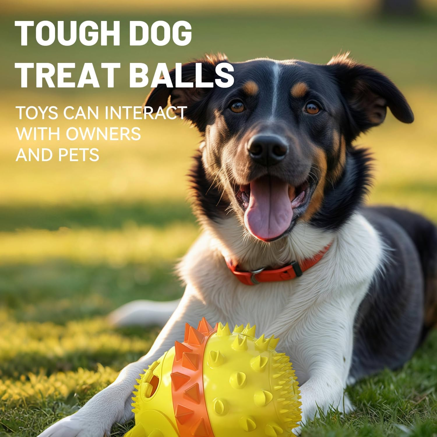 Dog Balls Dog Toys, Dog Toys for Aggressive Chewers Large Breed, Nearly Indestructible Squeaky Dog Chew Toys for Large Dogs, Natural Rubber Dog Toys, Tough Dog Treat Balls image number 3