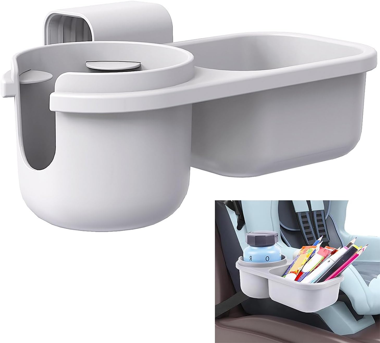 Roczential Stroller Drink Holder - Car Seat Bottle Holder, Kid'S for Car Seat | Versatile Cup Holder, Stroller Drink Carrier, Adjustable Cup Holder (8.86X4.13X3.54 Inches) image number 4