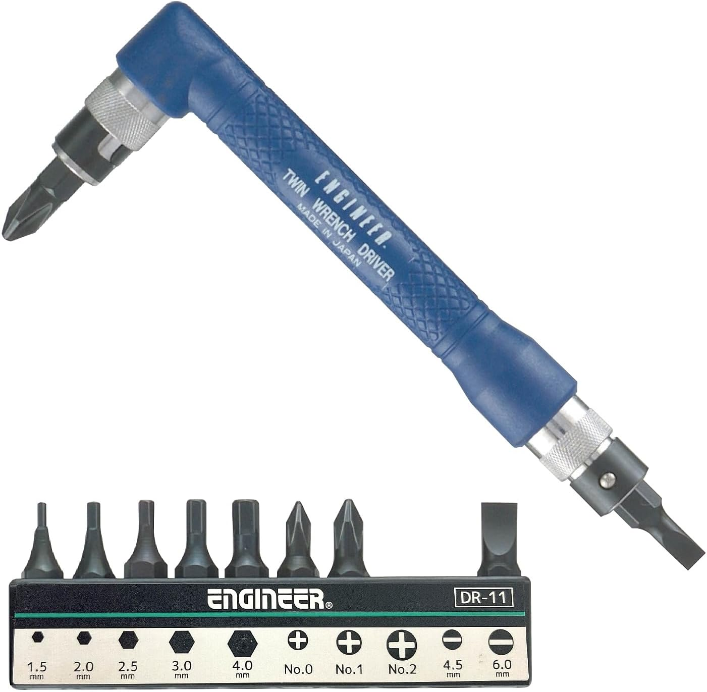 ENGINEER DR-07 Engineer Twin Wrench Screwdriver Set, 10 Bits image number 1