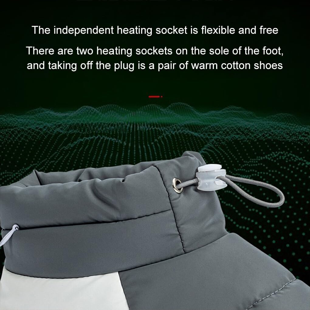 Men S Rechargeable Heated Shoes Stay Warm and All Winter Long Heated Shoes for Men Rechargeable Heated Slippers image number 3