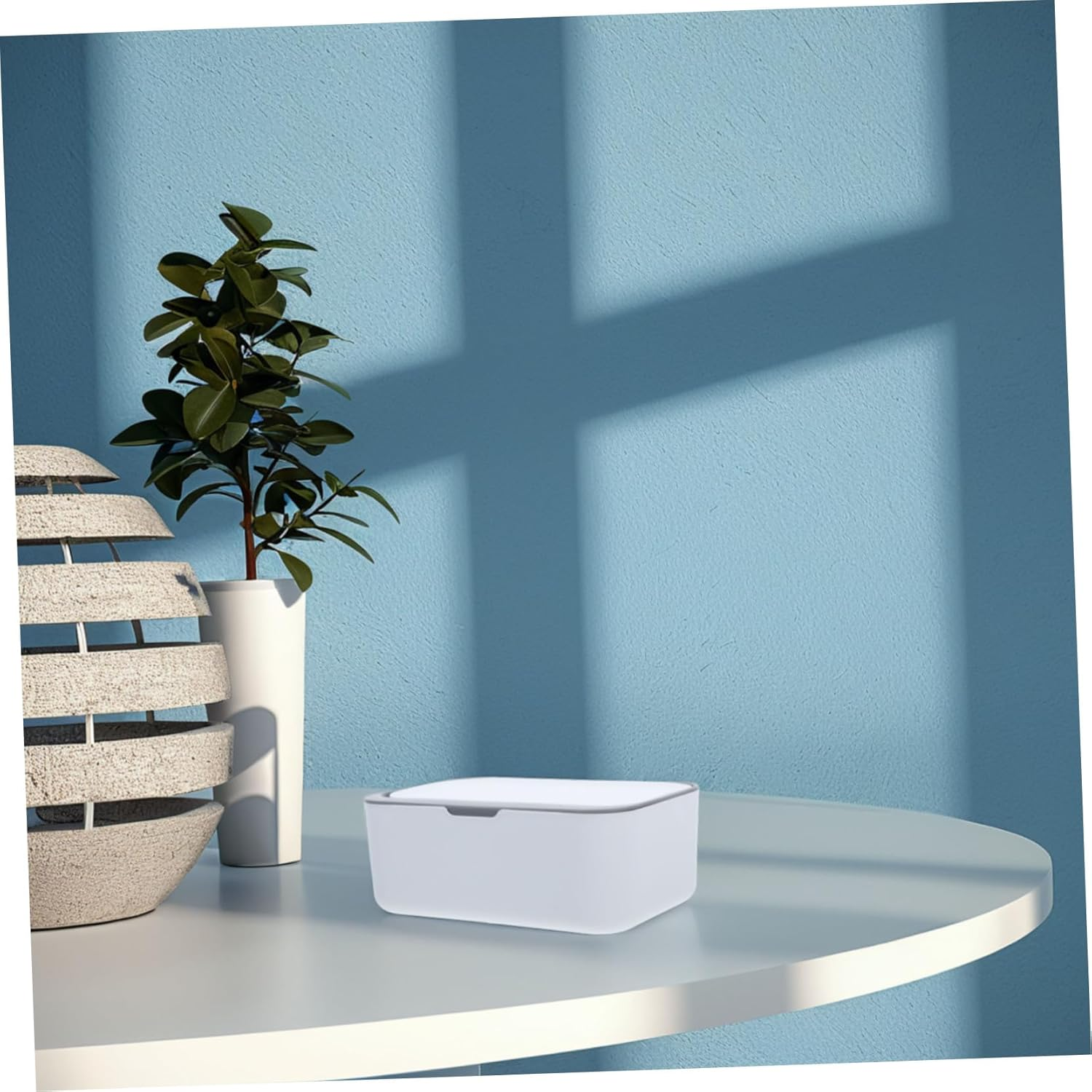 CANIGHT Wipes Dispenser Lid Moisture-Preserving Wipe Holder Box for Home Office and Car Use Elegant Dust Storage Case White image number 2