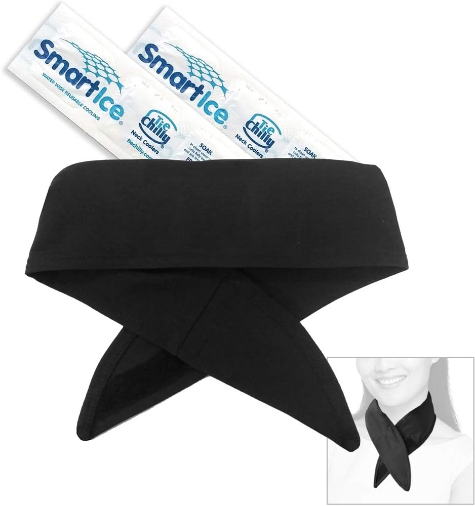 Ice Cool Neck Cooler Bandana, with 2 Smartice Cooling Strips, Enabling Prolonged Cool Comfort at Home, Work or Play (Pink (Plain))