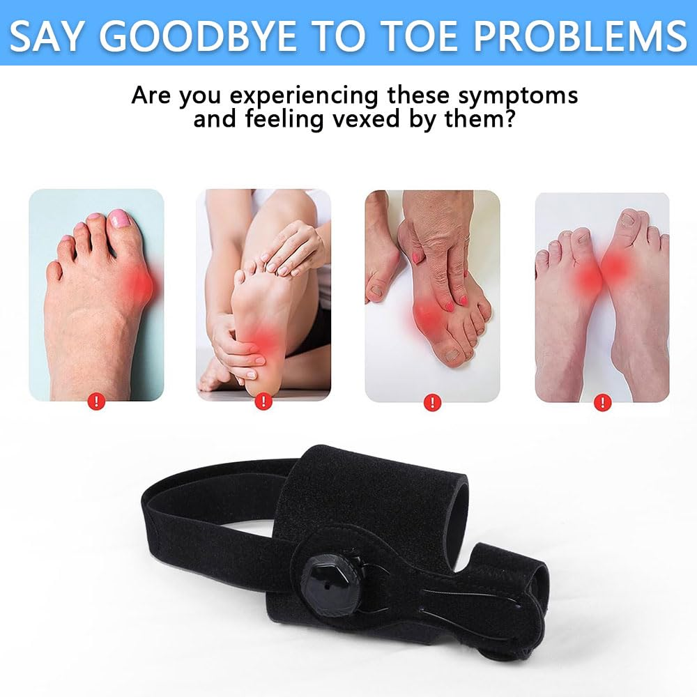 Bunion Corrector for Women & Men &ndash; Adjustable Orthopedic Big Toe Splint for Hallux Valgus Pain Relief, Toe Separator for Day & Night Support, Fits Left or Right Foot(Right) image number 4