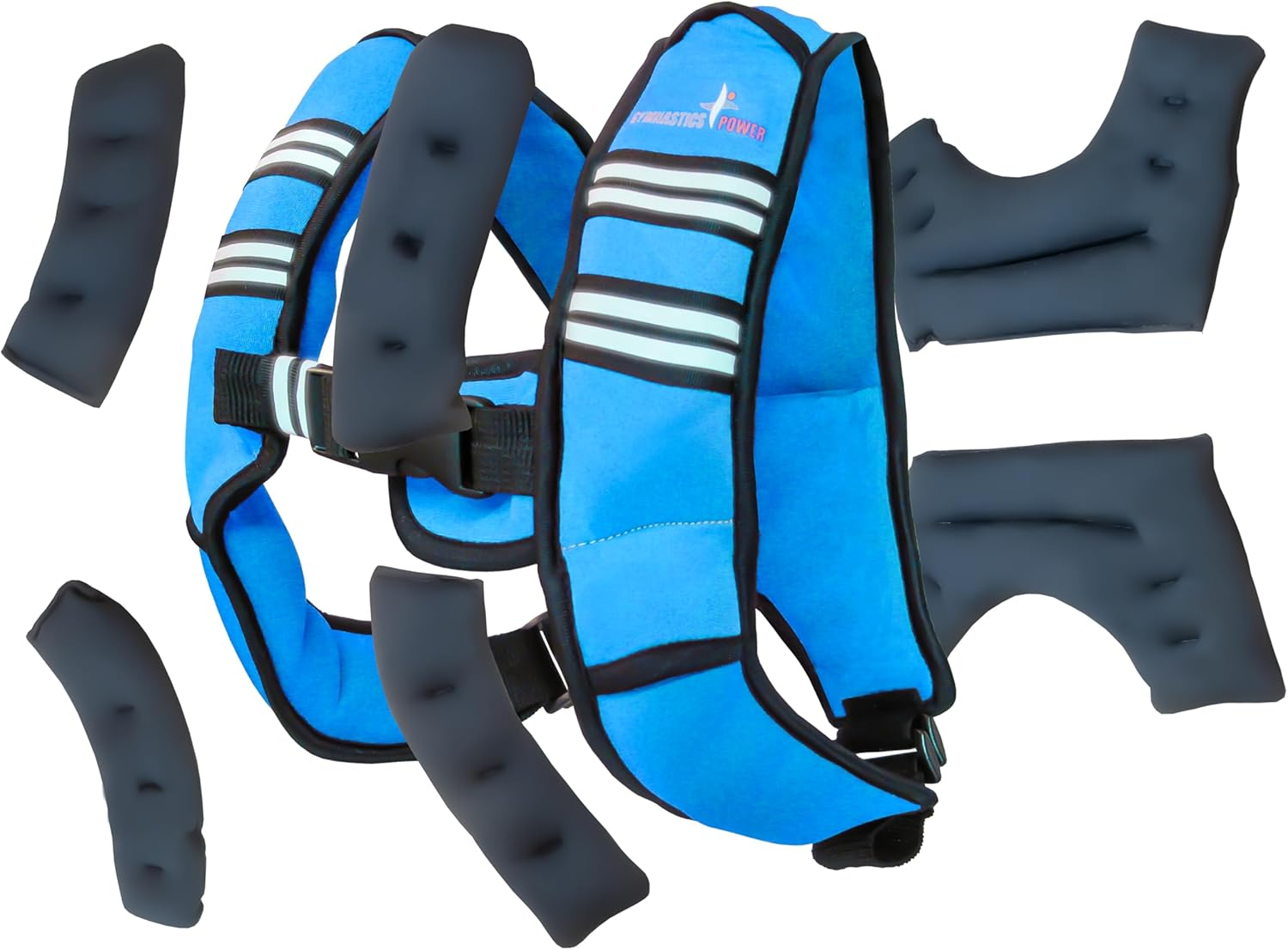 Gymnastics Power - Weighted Vest 6Lb, 10Lb, 12Lb, 25Lb, 35Lb, 45Lb, 60Lb Removable Iron Weights for Men and Women Workout for Calisthenics and Fitness Sport Training image number 2