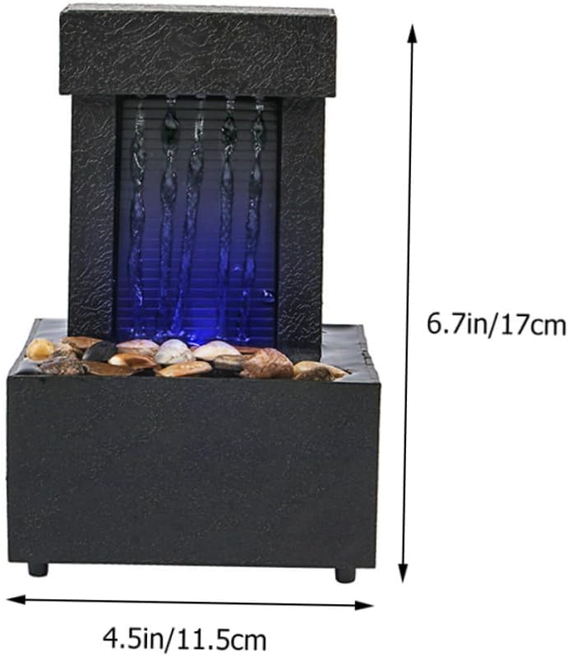 RORPOIR Small Indoor Water Fountain Led Decorative Fountain for Home Office Hotel image number 4