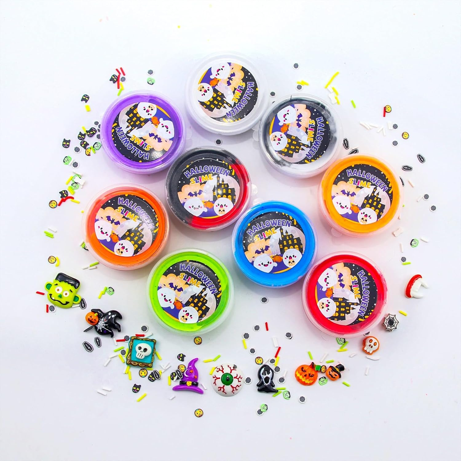 Halloween Peachybbies Slime 9 Pack, Scented Mixed Color Cloud Slime for Kids, DIY Fluffy Slime Kits for Girls Soft & Non-Sticky, Butter Slime Kit Party Favor Gifts, Slimes Stress Relief Toys image number 5