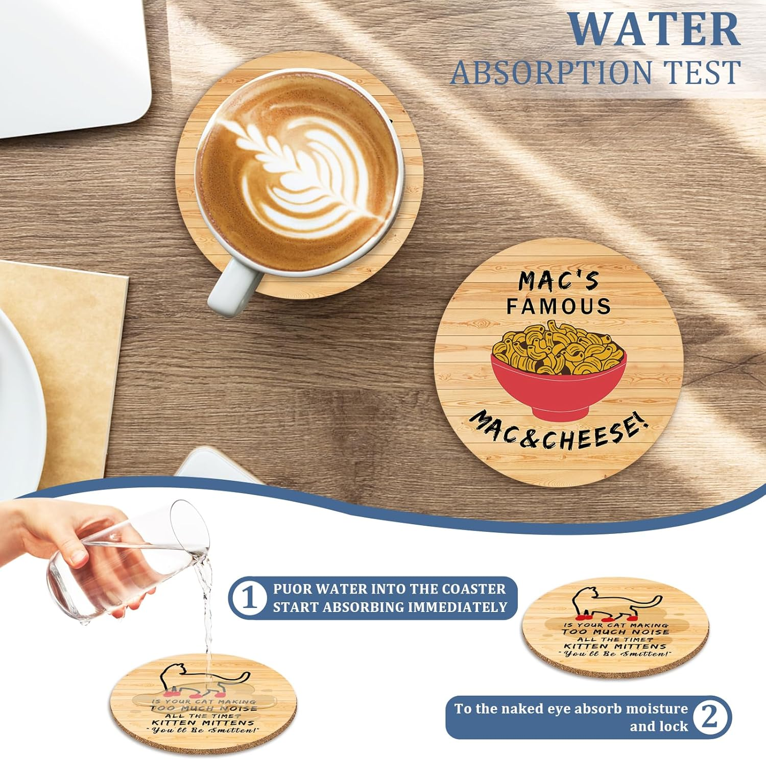 6 PCS with Coaster Holder Cork Coasters for Drinks,Always Sunny in Philadelphia TV Show Merchandise,Always Sunny in Philadelphia TV Themed Coaster Gifts for Fans image number 5