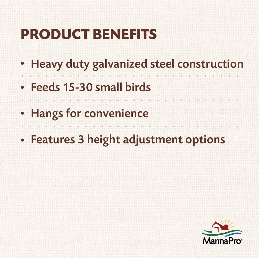 Harris Farms 1000293 Galvanized Hanging Poultry Feeder, 15 Lbs, Metal image number 2