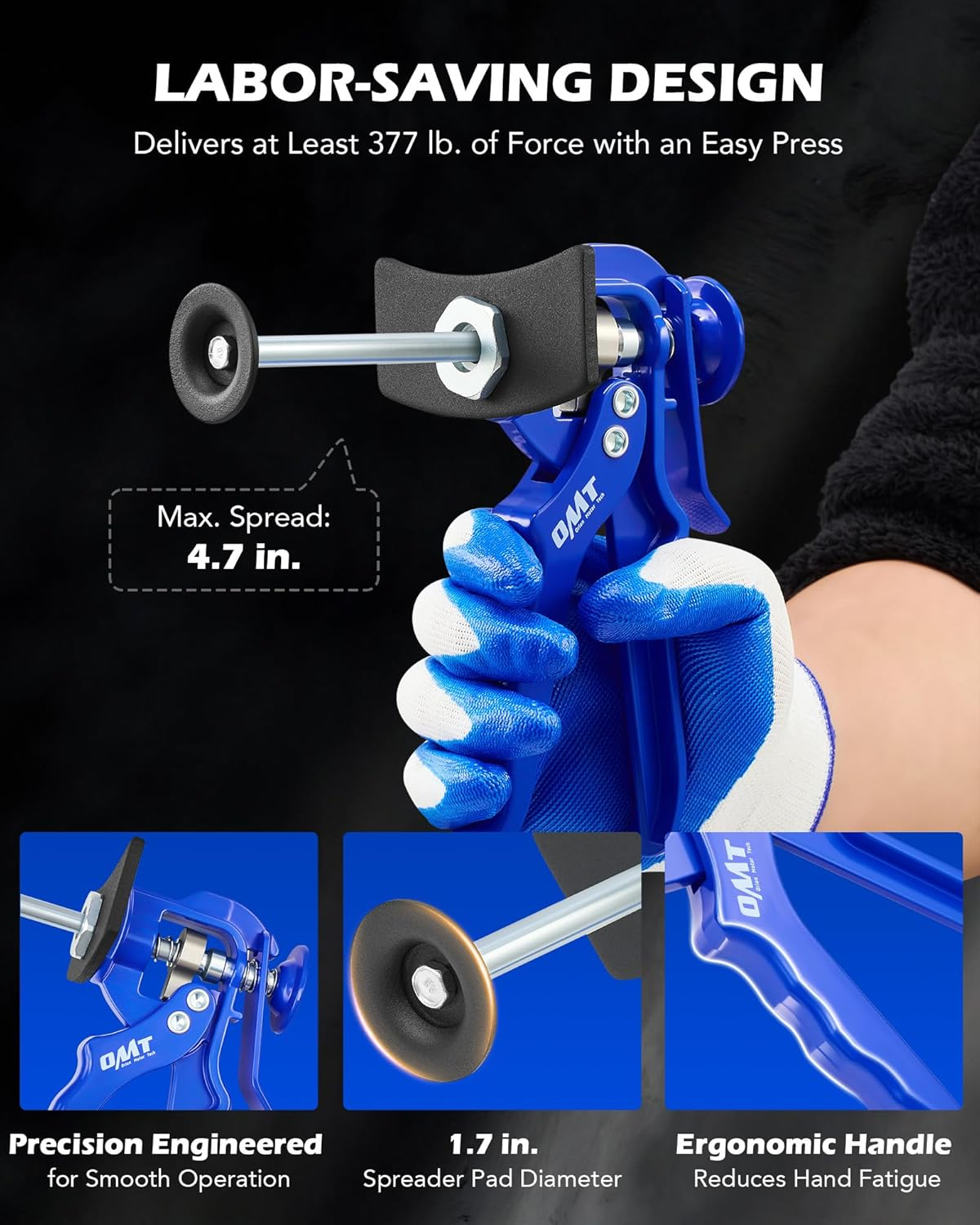 Orion Motor Tech Speedy Brake Caliper Compression Tool, Heavy Duty Caliper Piston Compressor Tool for Brake Pad Replacement, Disc Brake Caliper Tool for Single Piston Dual Piston on Most Cars & Trucks image number 3