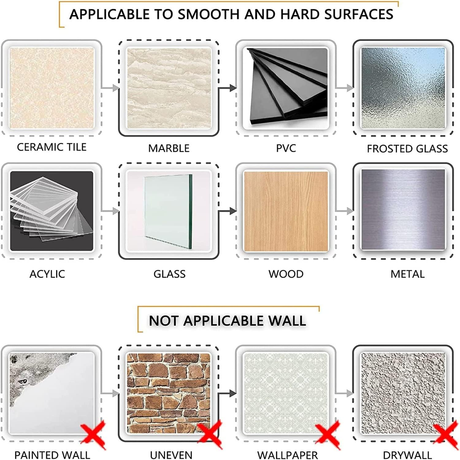 10 Packs Self Adhesive Hook, Heavy Duty Wall Hooks,Durable Strong Carbon Steel Nail Free Sticky Hanger Hooks 3M Adhesive Hooks for Kitchen, Bathrooms, Home, Doors, Office, Closet (White) - Black image number 5