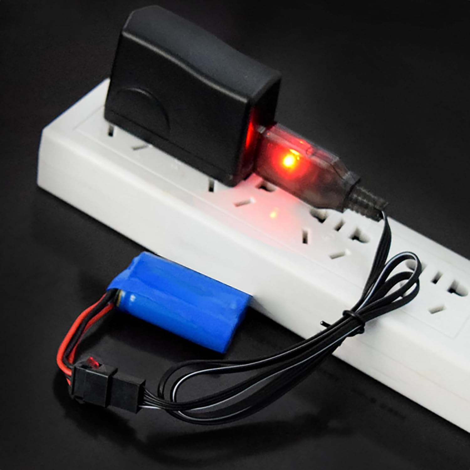 Tunghey 2Pack USB Charger Cable LED Indicator Compatible with 800Ma 2S 7.4V Li-Po Batteries for RC Dro-Nes/Qua-Dcopter/Veh-Icles with XH-3P Connector image number 1