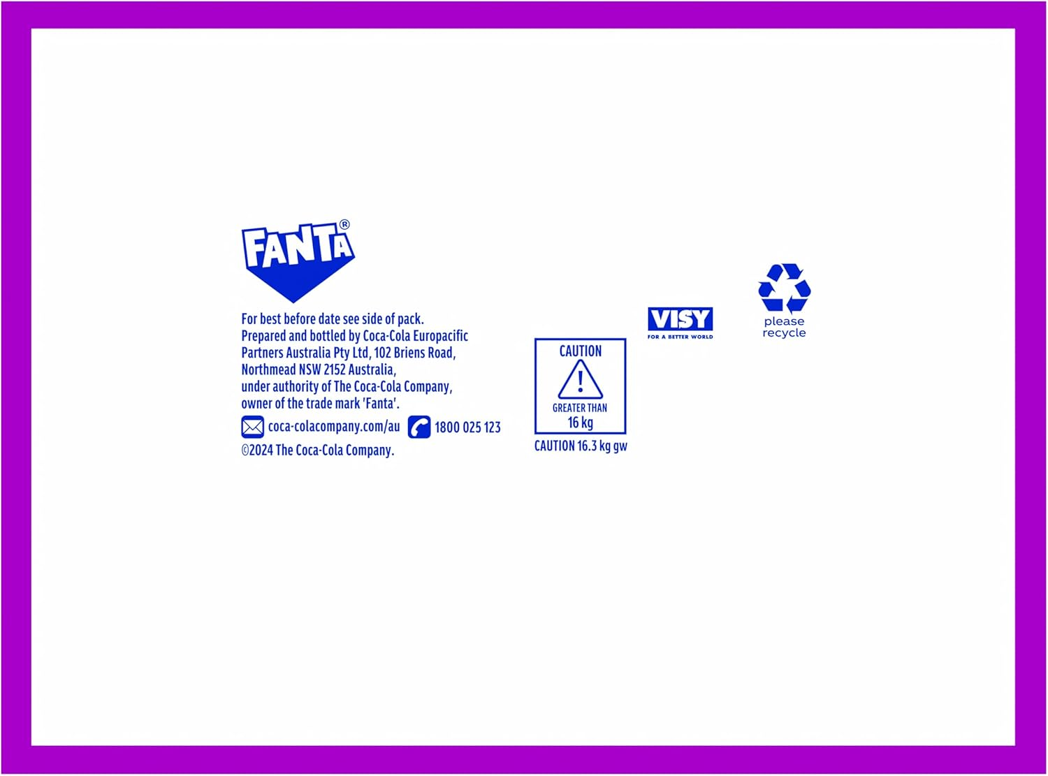 Fanta Grape Soft Drink Multipack Bottles 12 X 1.25L