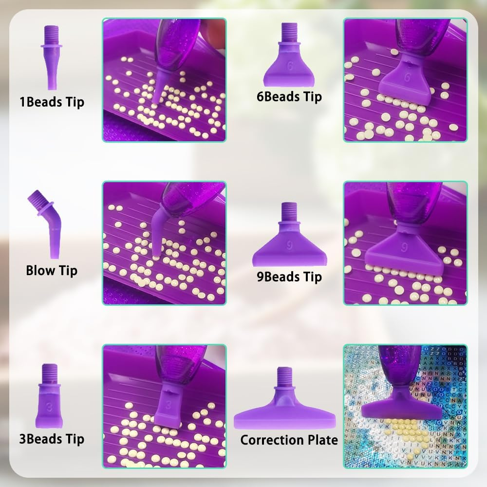 24 Pcs Diamond Paint Pens Kits, Screw Thread Tips Diamond Paint Pen 5D Diamond Paint Accessories Tools for DIY Craft