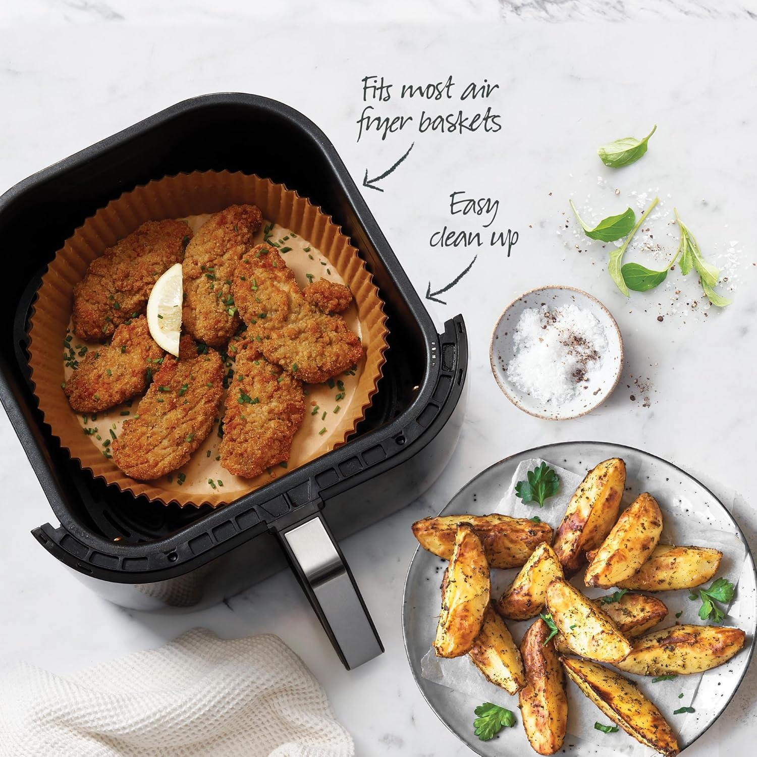 Wiltshire Disposable Air Fryer Paper Liners, 20Cm round Pack of 50 image number 2