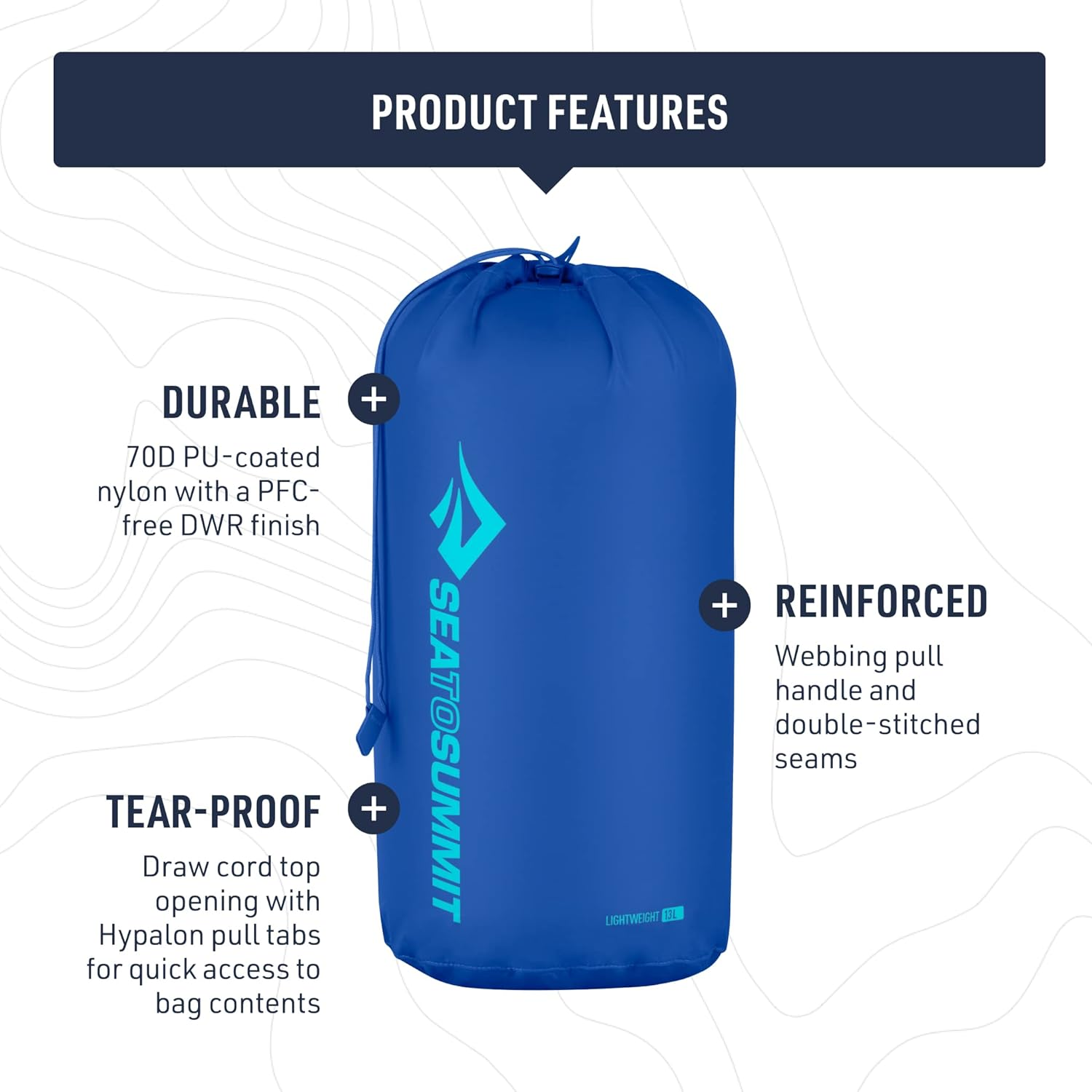 Sea to Summit Lightweight Stuff Sack, Durable Outdoor and Travel Storage image number 5