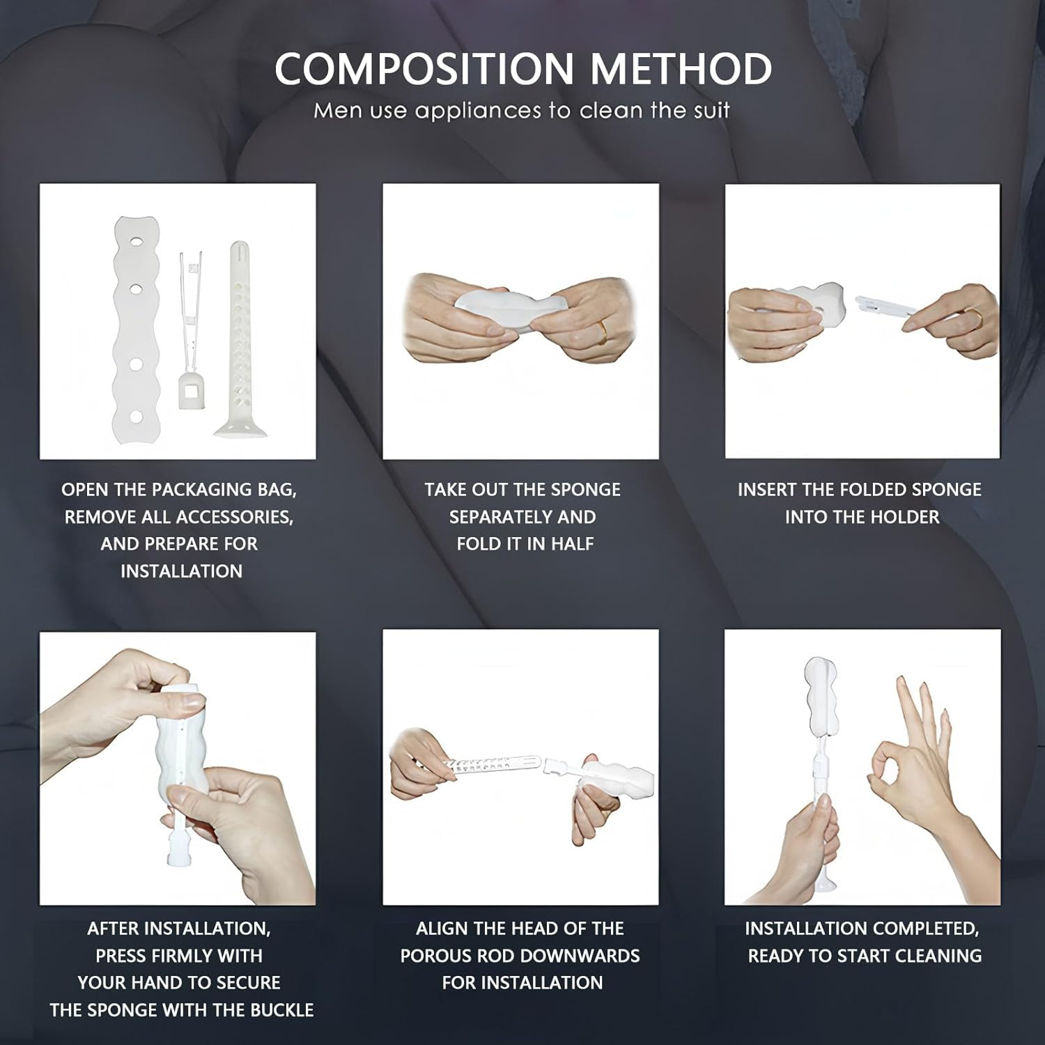 Mineens Sex Doll/Sex Toys Cleaning Tool - Needs to Be Assembled Drying Stick & Reusable Toy Care Supplies for Male Masturbators, Artificial Vagina/Pussy Maintenance | Water Absorption Stick image number 6