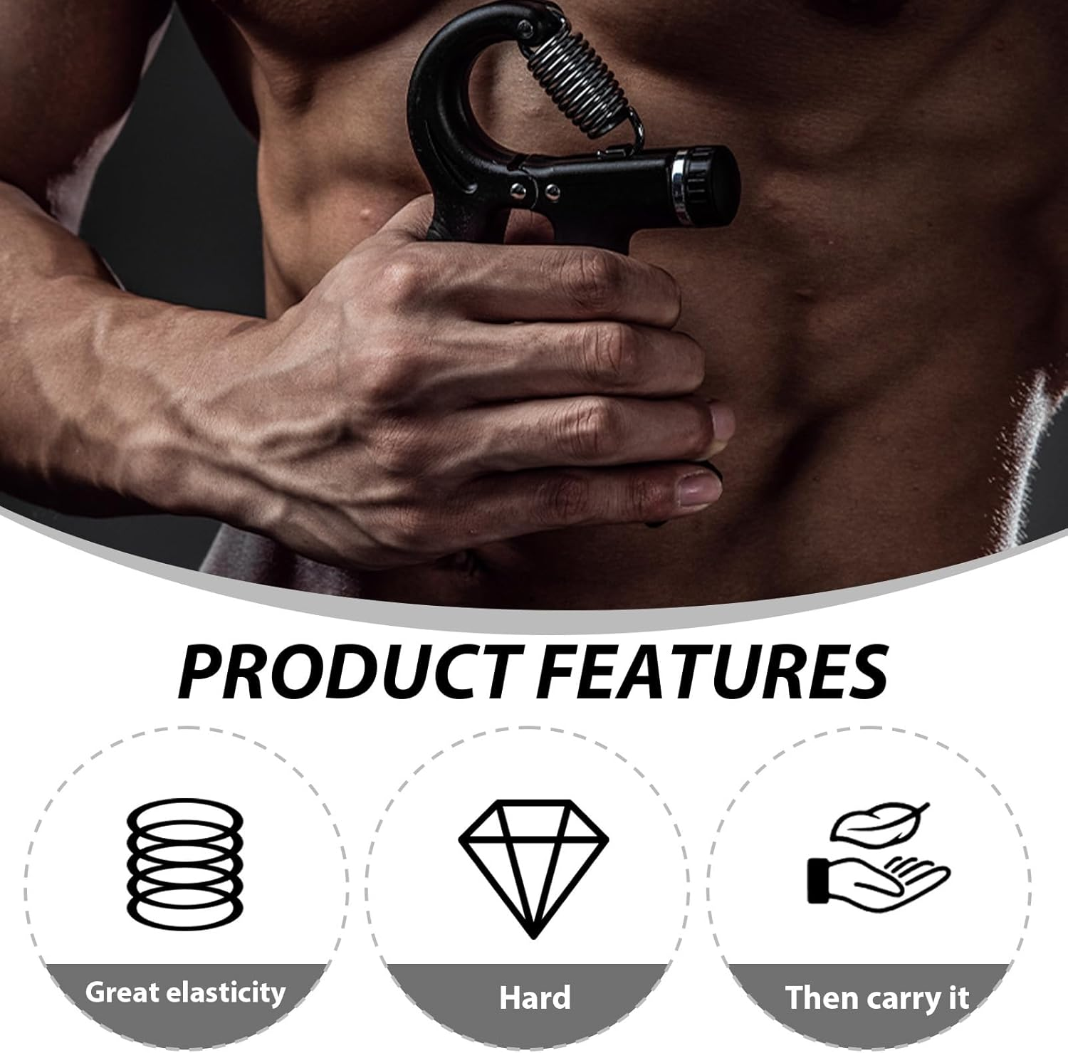 Hand Grip Strengtheners, Grip Strength Trainer, Adjustable Resistance 10-100Kg, Hand Exerciser for Muscle Building, Injury Recovery-Heavy Duty Trainer for Forearm & Wrist image number 4