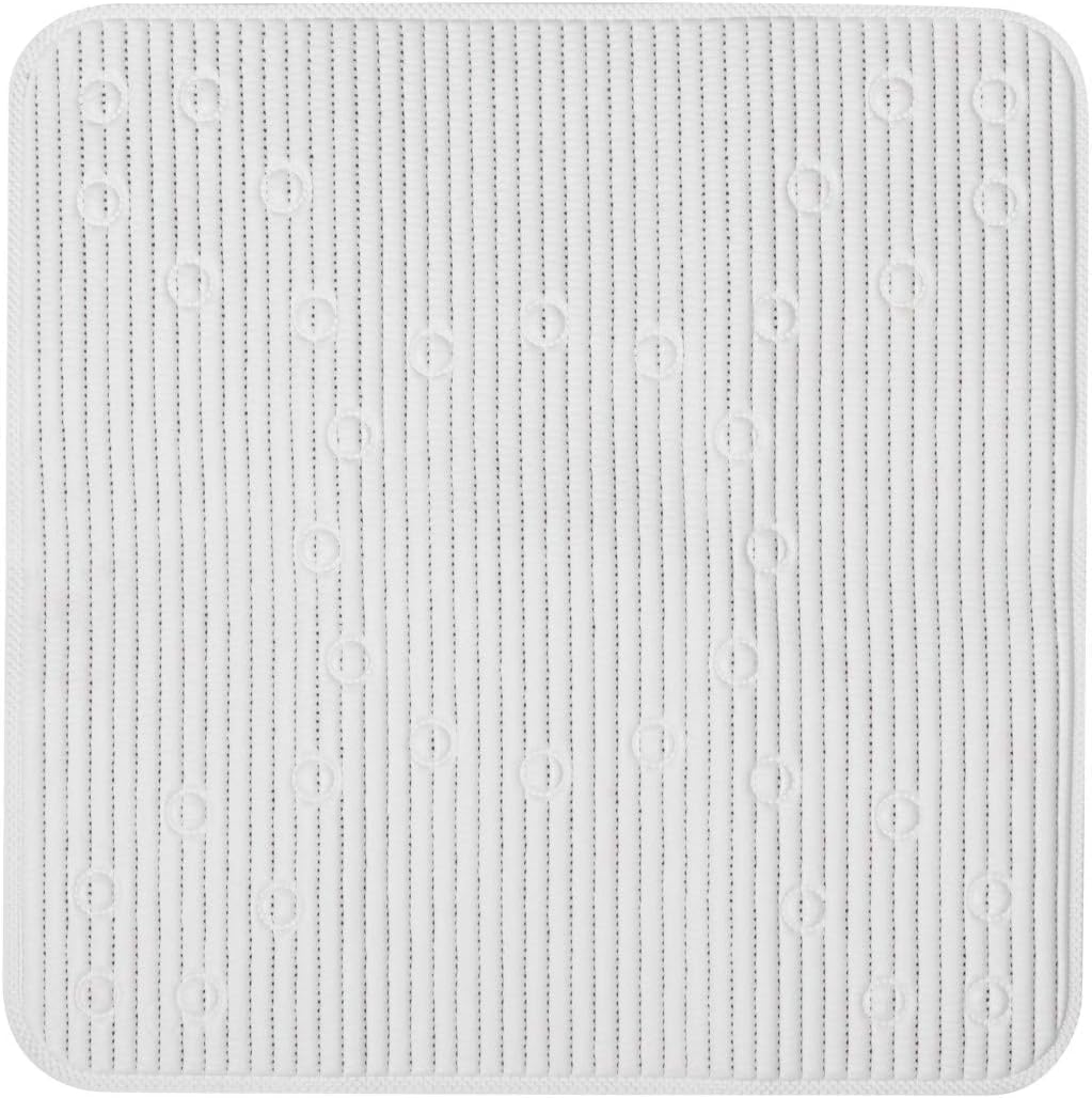 Duck Brand 285343 Clorox Cushioned Shower Mat, 21 X 21 Inches, White