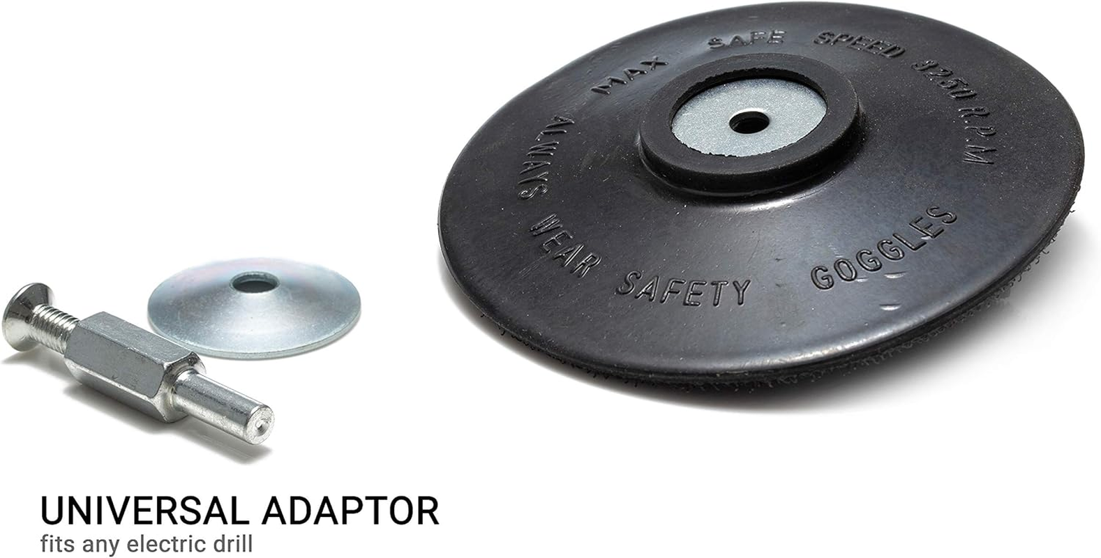 Glass Polish (150Mm) Backing Pad for Drill - Hook and Loop Grip Backing Pad with Drill Attachment - GP12737 image number 6