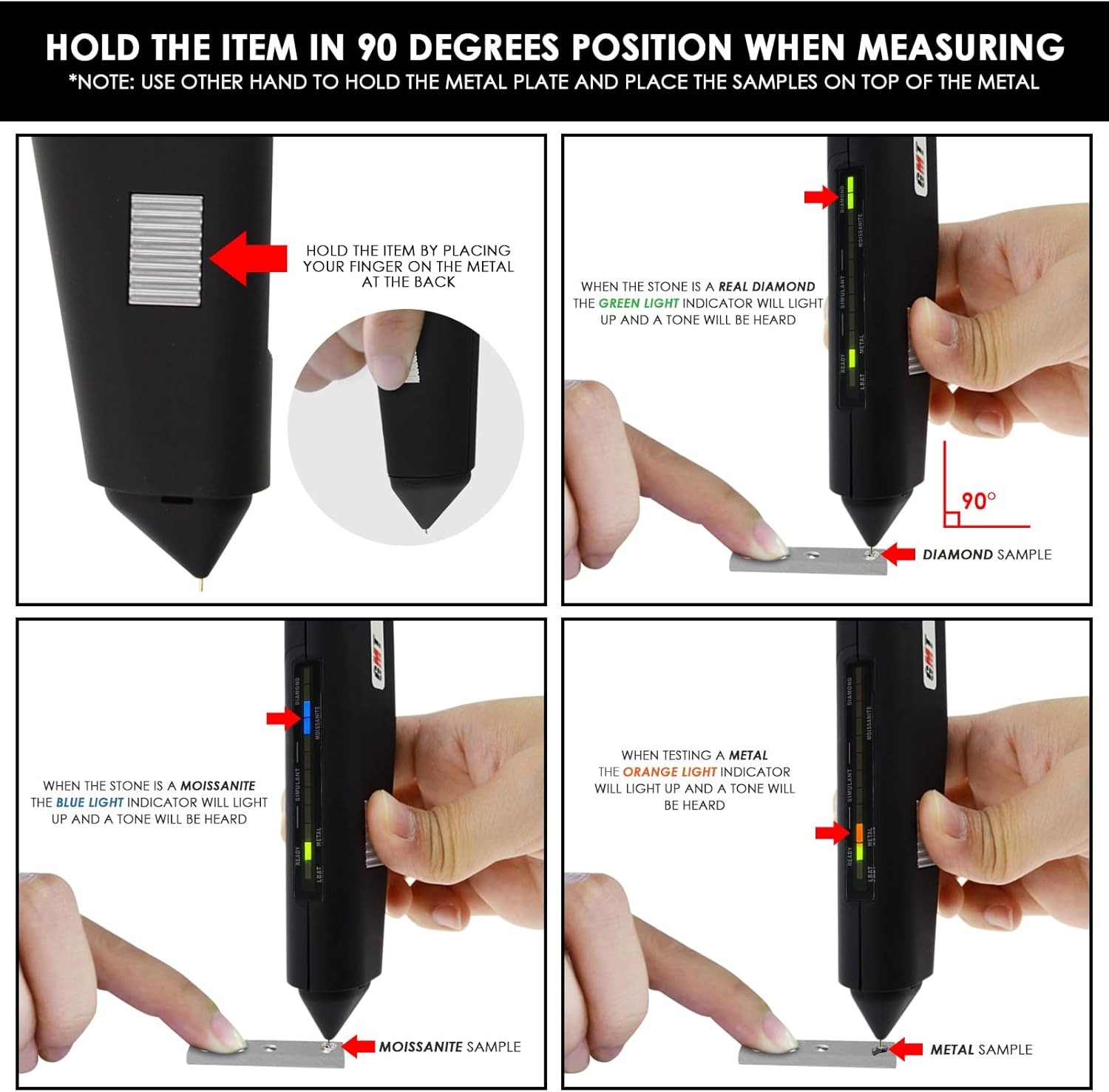 DANOPLUS Professional Diamond Moissanite Tester, High Accuracy Jewelry Test Tool Kit Combo, 2Pt Gemstone Factory Calibrated Identifier Device image number 6