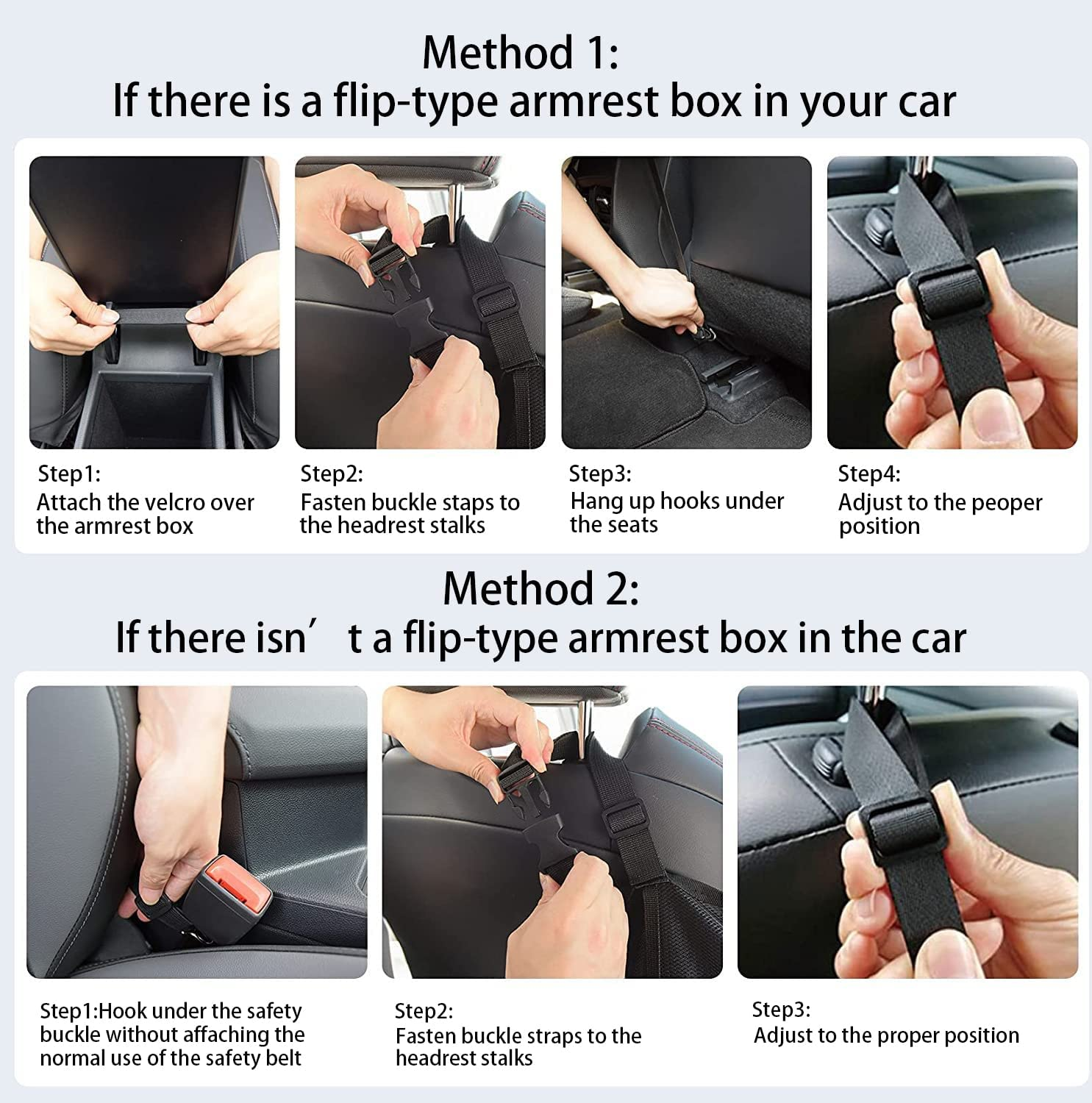 AICEL Car Handbag Purse Holder between Seats, Auto Seat Leather Organizer Pocket, Front Seat Bag Box Storage for Cell Phone Document, Backseat Barrier for Kids Pet, Fits for Most Vehicles image number 2