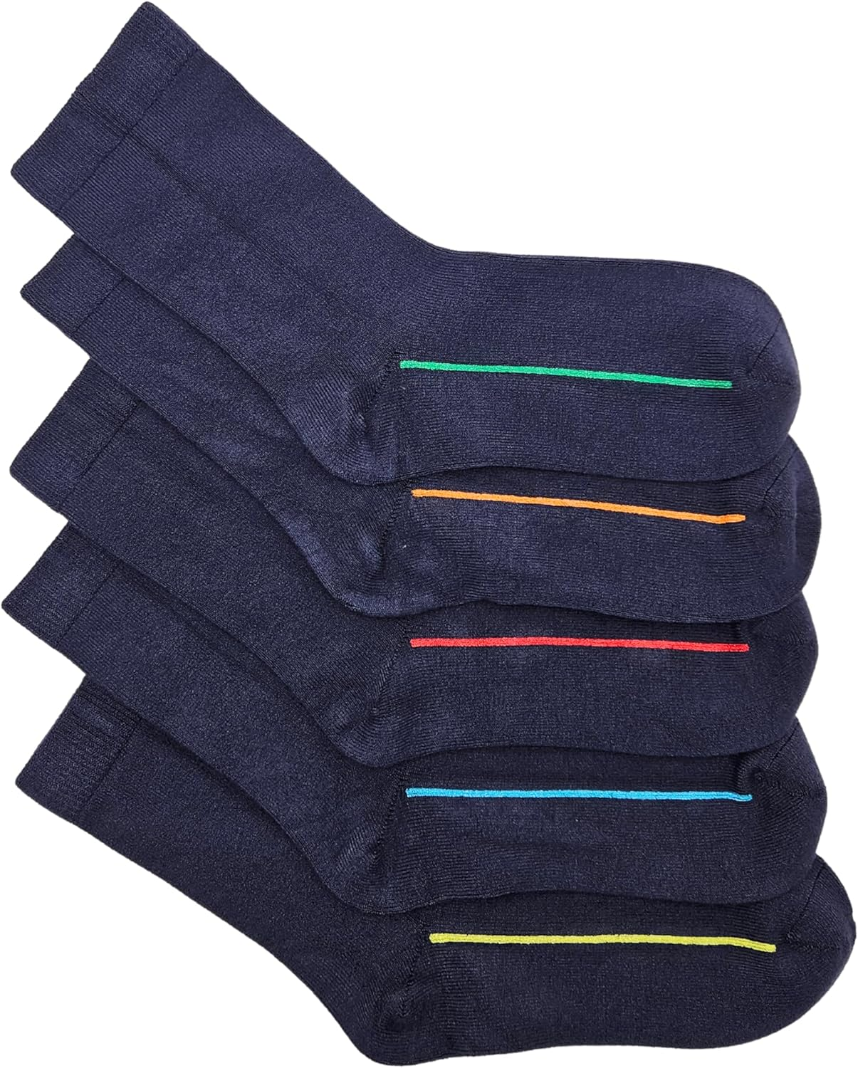 Classic Socks &ndash; Bamboo, Seamless Feel (Pack of 5) for Kids with Guiding Line