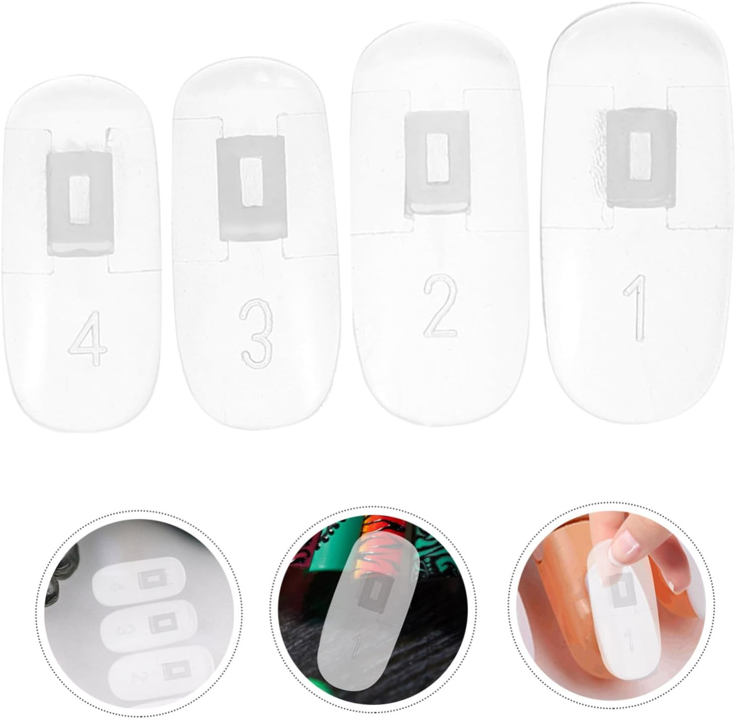 FRCOLOR 100 Pcs Transparent Nail Polish Display Tips Flexible Practice Nail Sticks for Manicure Training Smooth Surface for Extended Use