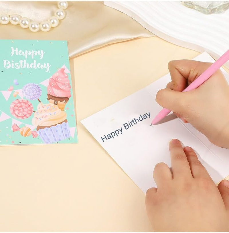 Birthday Cards, 12PCS 4X6 Inches Happy Birthday Card, Blank Happy Birthday Cards with Envelops and Sticker for Family Kids, Friends, Work & Office Celebrations image number 5