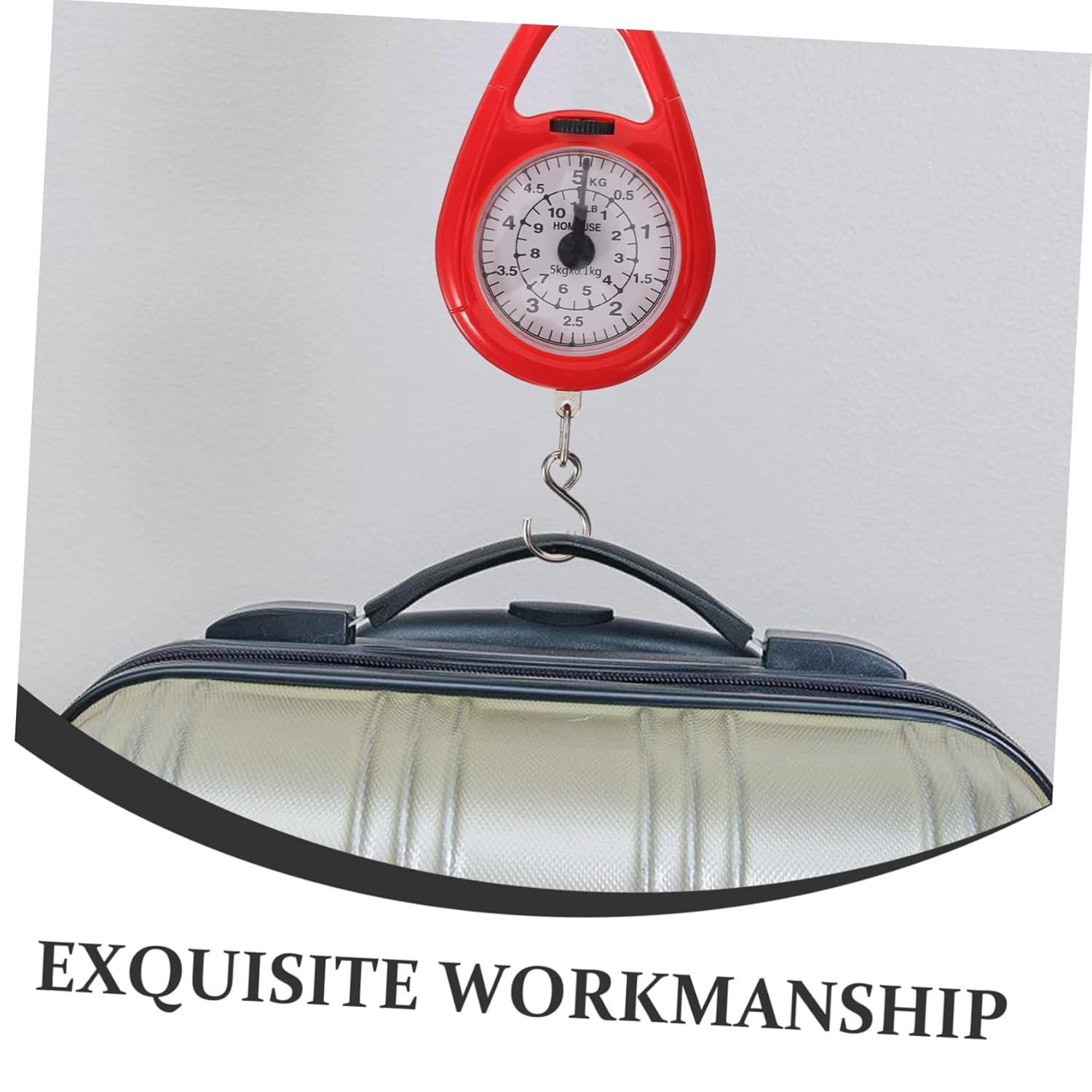 DECOMELODY Mini Spring Luggage Scale Portable Hanging Fish Scale with Hook for Travel and Fishing Small Handheld Analog Weighing Tool image number 6