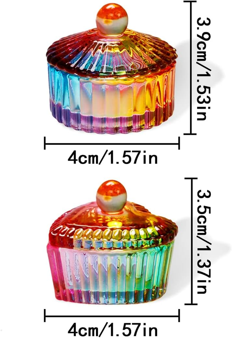 WELANE Dappen Dish Cups, 2 PCS Glass Nail Art Cup for Nail Art Acrylic Liquid, Jewelry Storage image number 3