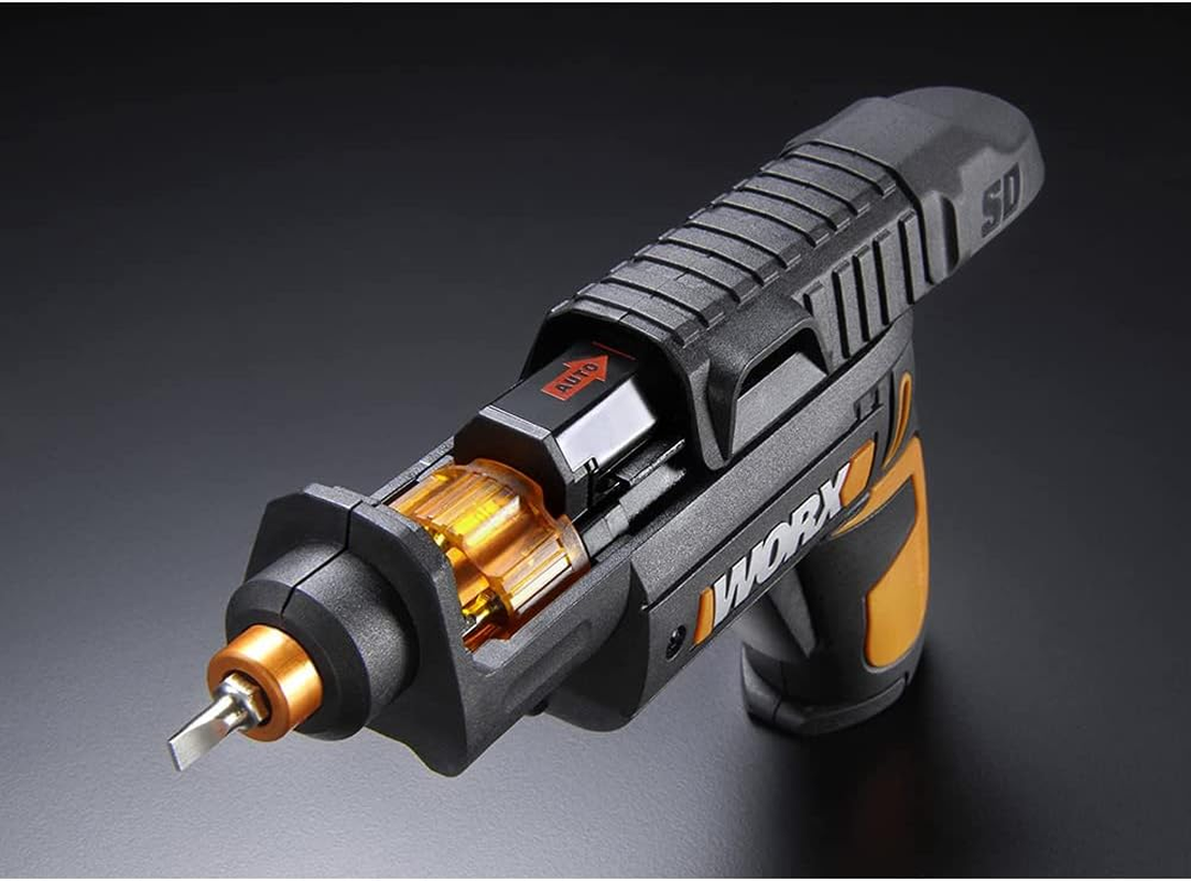 WORX WX255 Cordless Screwdriver with Automatic Bit Magazine Change & Optional Screw Holder for Fast, Effortless Screwing, 4V Screwdriver with Li-Ion Battery Includes 5 Bits & 1 Pre-Drill image number 1