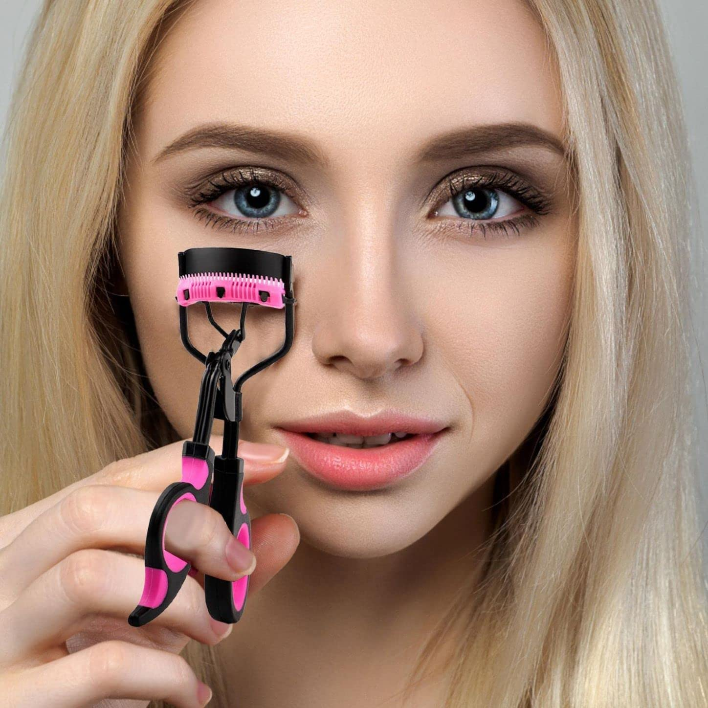 Eyelash Curler Kit,Eyelash Curler with 2 Silicone Refill Pads,Natural Curler Shapes Charming Curled Lashes image number 6