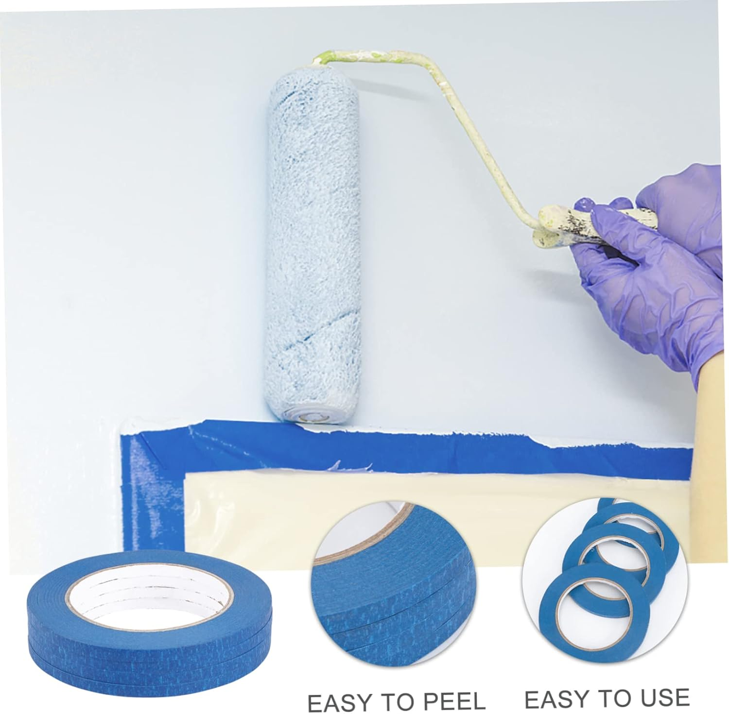 4Pcs Heat-Resistant Tape Paper for Car Tape Adhesive Paper for Important Summer Supplies Use as Car Accessories for Indoor and Outdoor Applications