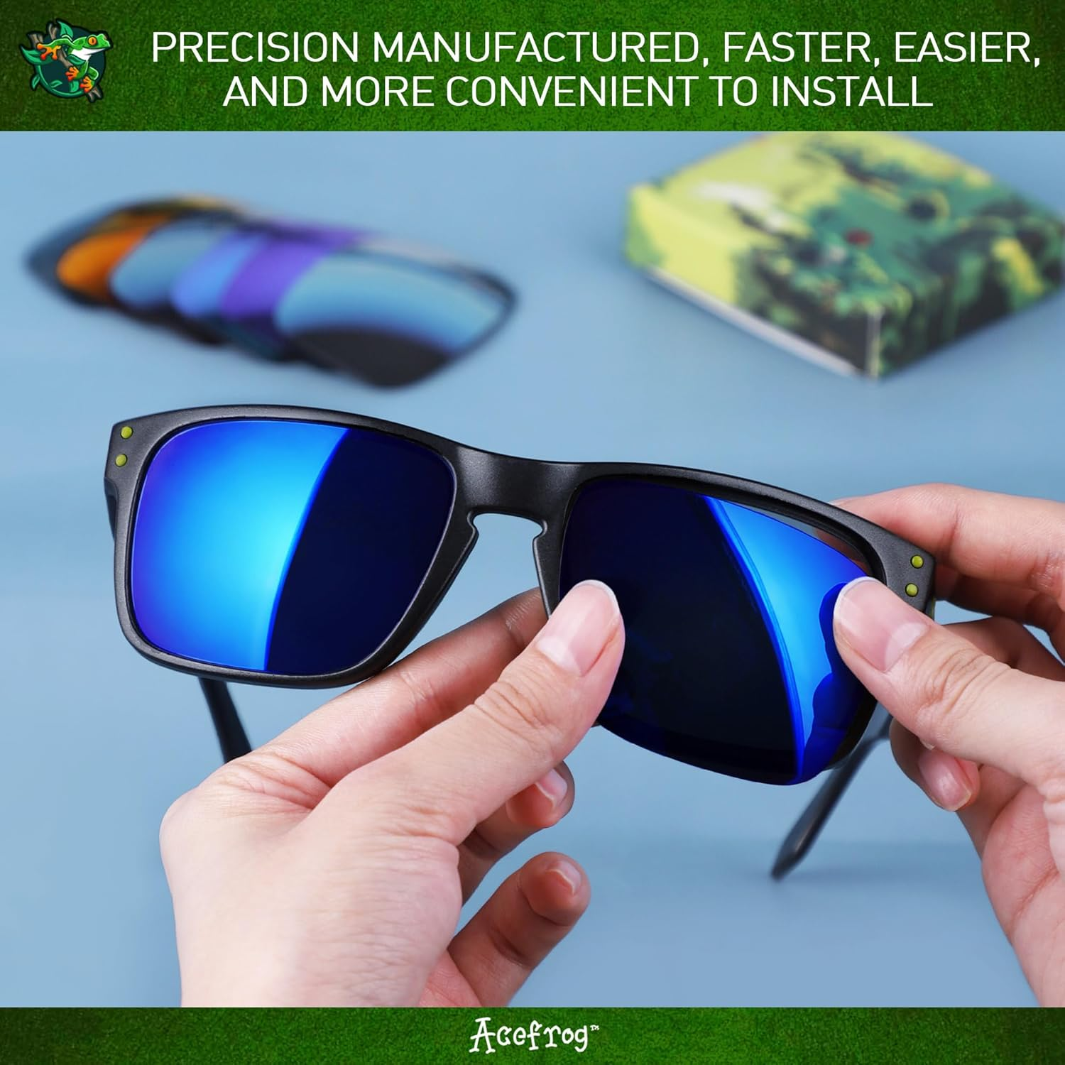 Acefrog 5 Pairs Polarized Replacement Lenses for Oakley Meta HSTN OW8002 AI Glasses Sunglasses, Perfectly Fit, Shatterproof, Anti-Scratch, Value Pack image number 3