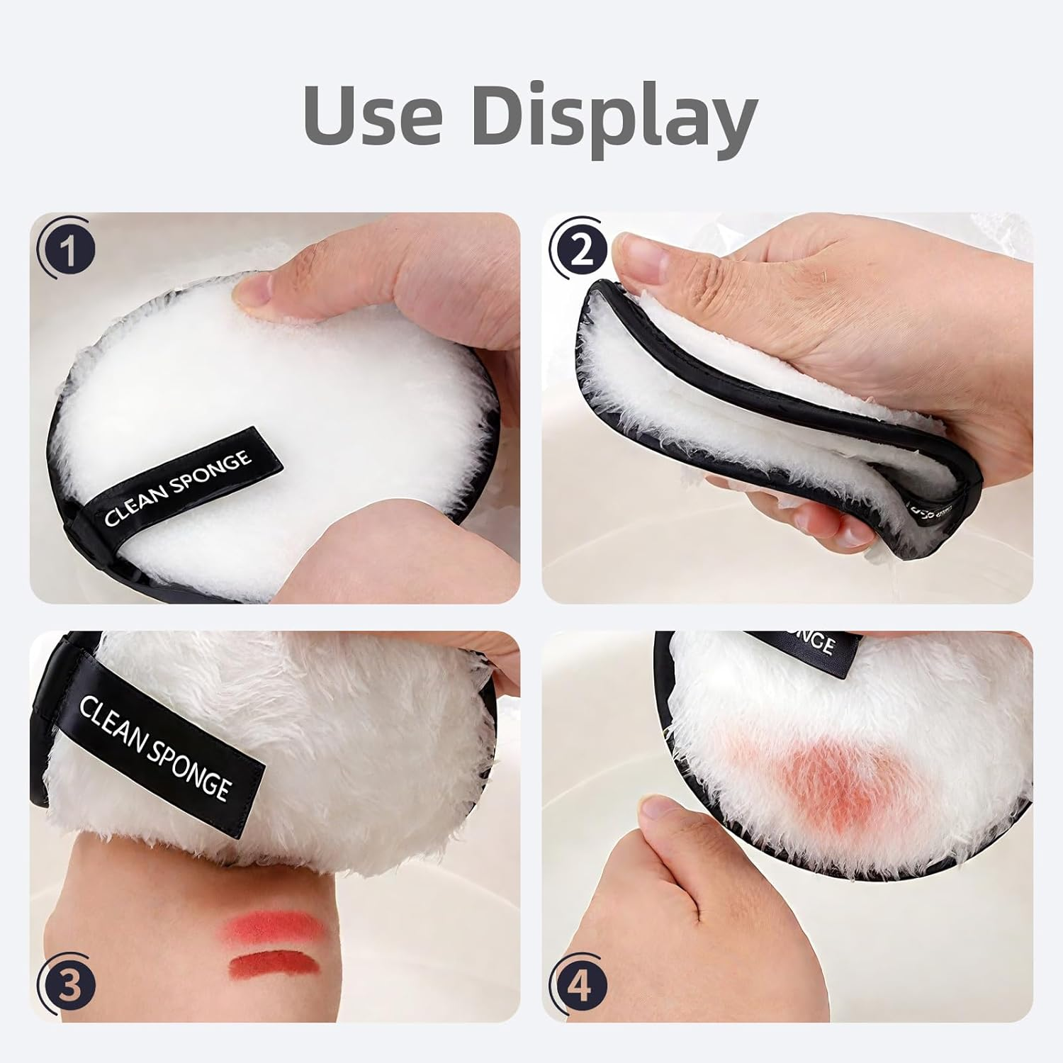 Hzqzaoan 100% Reusable Makeup Eraser | 4 Pack Large Eco-Friendly Makeup Remover Pads | Ultra-Soft Cotton Pads for Gentle Face & Eye Makeup Removal (Perfect for Foundation, Highlighter & Lipstick!). image number 3