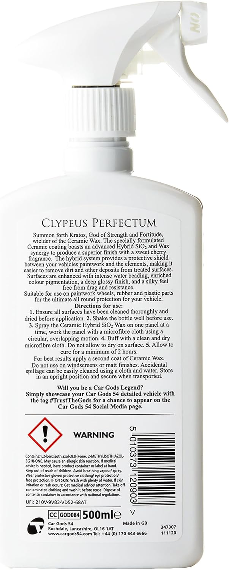 Car Gods Kratos Ceramic Wax Sio&sup2; Hybrid, 500 Ml image number 1