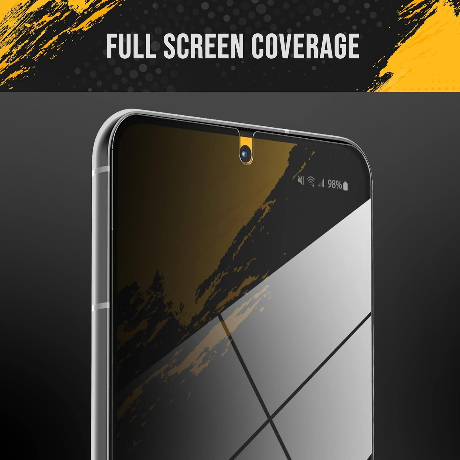 Magglass Designed for Samsung Galaxy S23 Privacy Screen Protector, anti Spy Tempered Glass (Fingerprint Compatible) image number 3