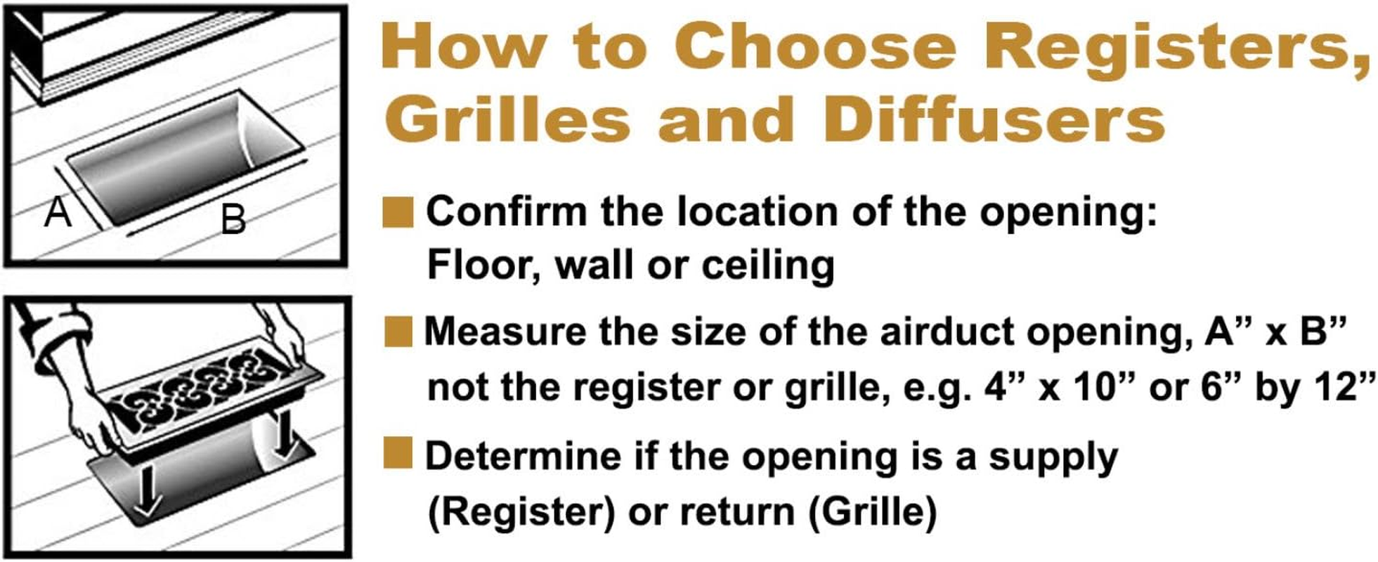 Decor Grates SPH210-A Scroll Design Floor Register, 2X10, Antique Brass Finish image number 4