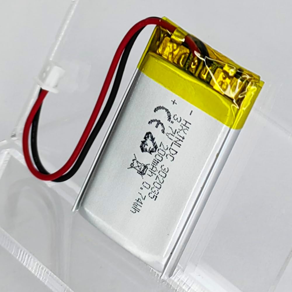 DC 3.7V 200Mah 302035 Rechargeable Lithium Polymer Battery, Suitable for DIY 3.7-5V Electronic Products with Built-In 2-Wire Battery Replacement and LED Lights image number 2